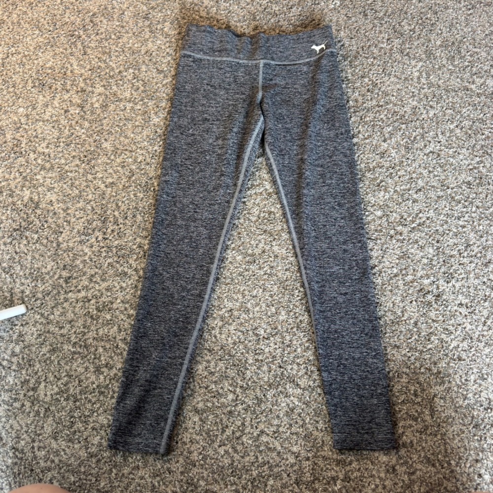 Pink Victoria's Secret Yoga Leggings Gray Space Dye Heathered S/P Small Petite